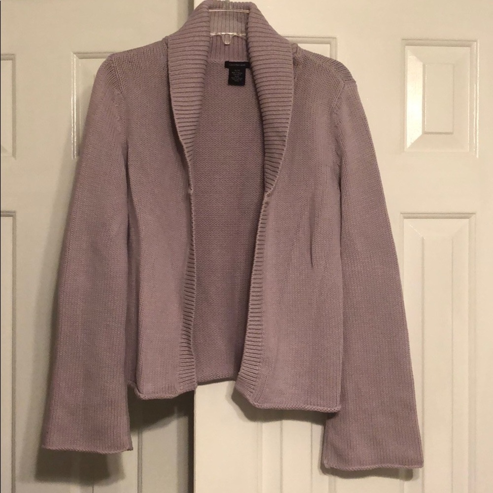 Calvin Klein Lilac Knit Cardigan Sweater